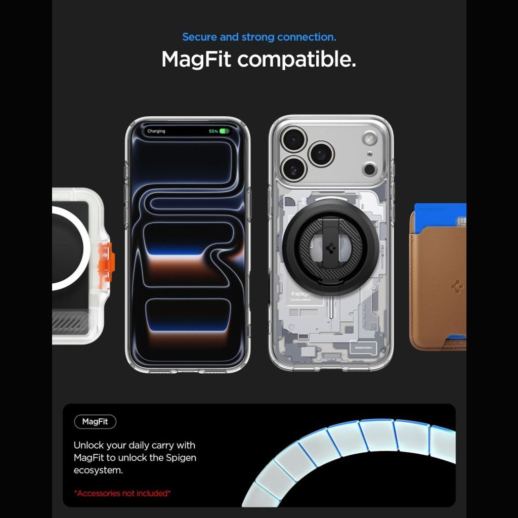 Spigen Ultra Hybrid MagSafe Zero One -kuori till iPhone 18 Pro/17 Pro - Valkoinen