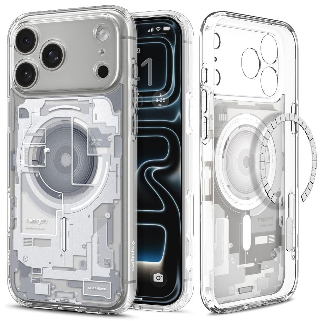 Spigen Ultra Hybrid MagSafe Zero One -kuori till iPhone 18 Pro/17 Pro - Valkoinen