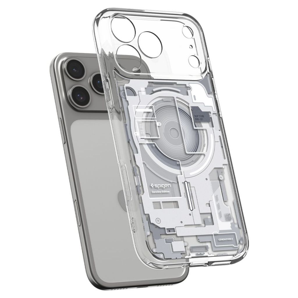 Spigen Ultra Hybrid MagSafe Zero One -kuori till iPhone 18 Pro/17 Pro - Valkoinen