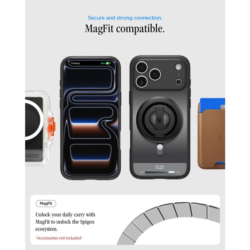 Spigen Ultra Hybrid MagSafe -kuori till iPhone 18 Pro Max/17 Pro Max - Musta