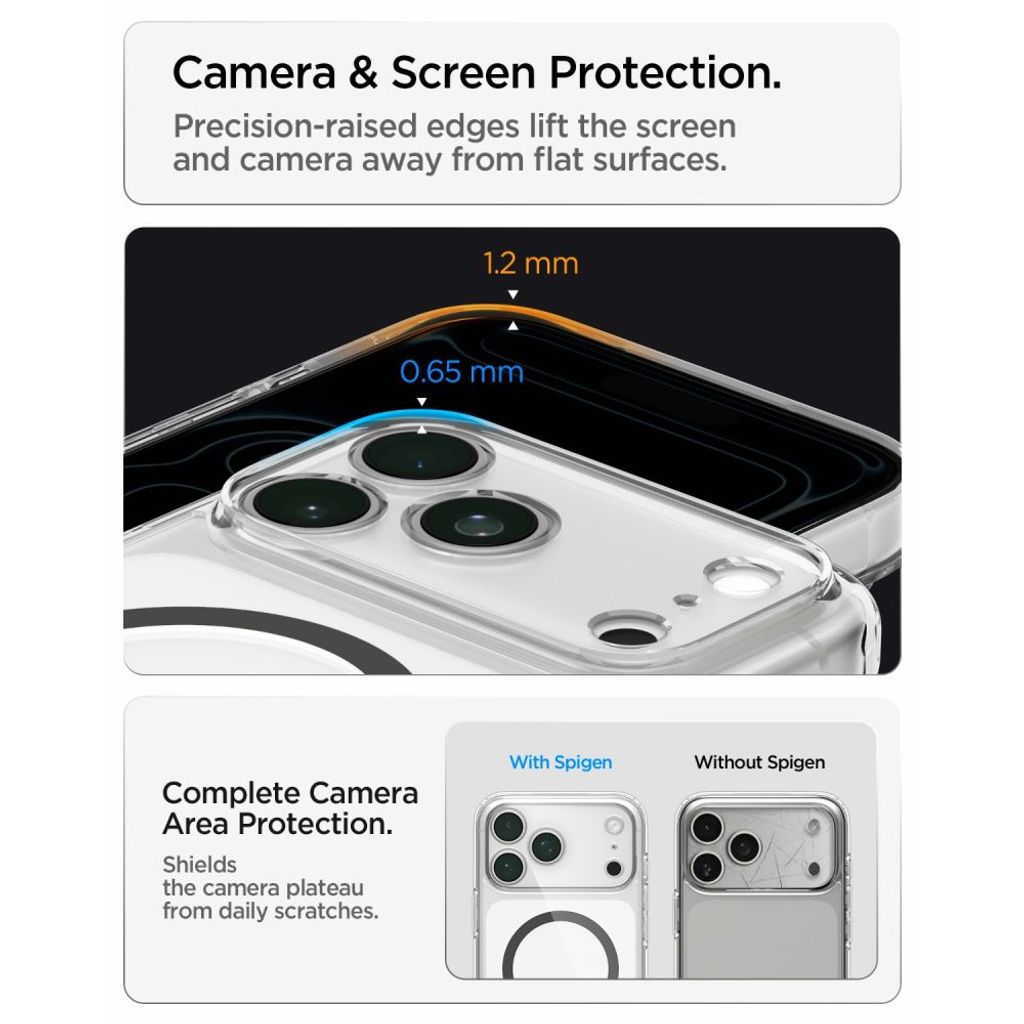 Spigen Ultra Hybrid MagSafe -kuori till iPhone 18 Pro Max/17 Pro Max - Grafiitti