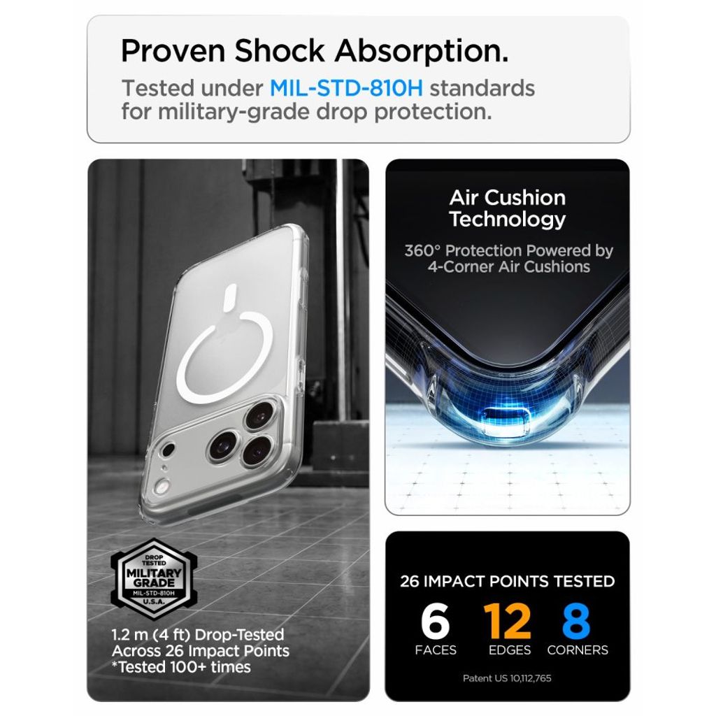 Spigen Ultra Hybrid MagSafe -kuori till iPhone 18 Pro Max/17 Pro Max - Valkoinen