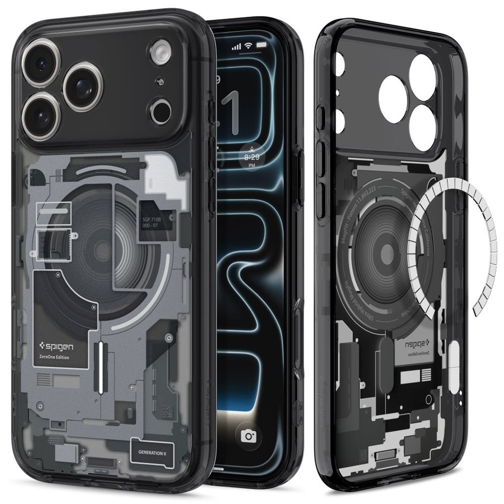 Spigen Ultra Hybrid MagSafe Zero One -kuori iPhone 18 Pro Max/17 Pro Max - Musta