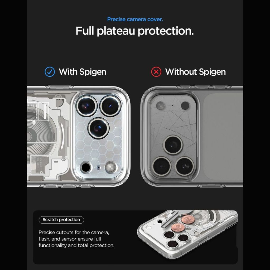 Spigen Ultra Hybrid MagSafe Zero One -kuori iPhone 18 Pro Max/17 Pro Max - Titaani