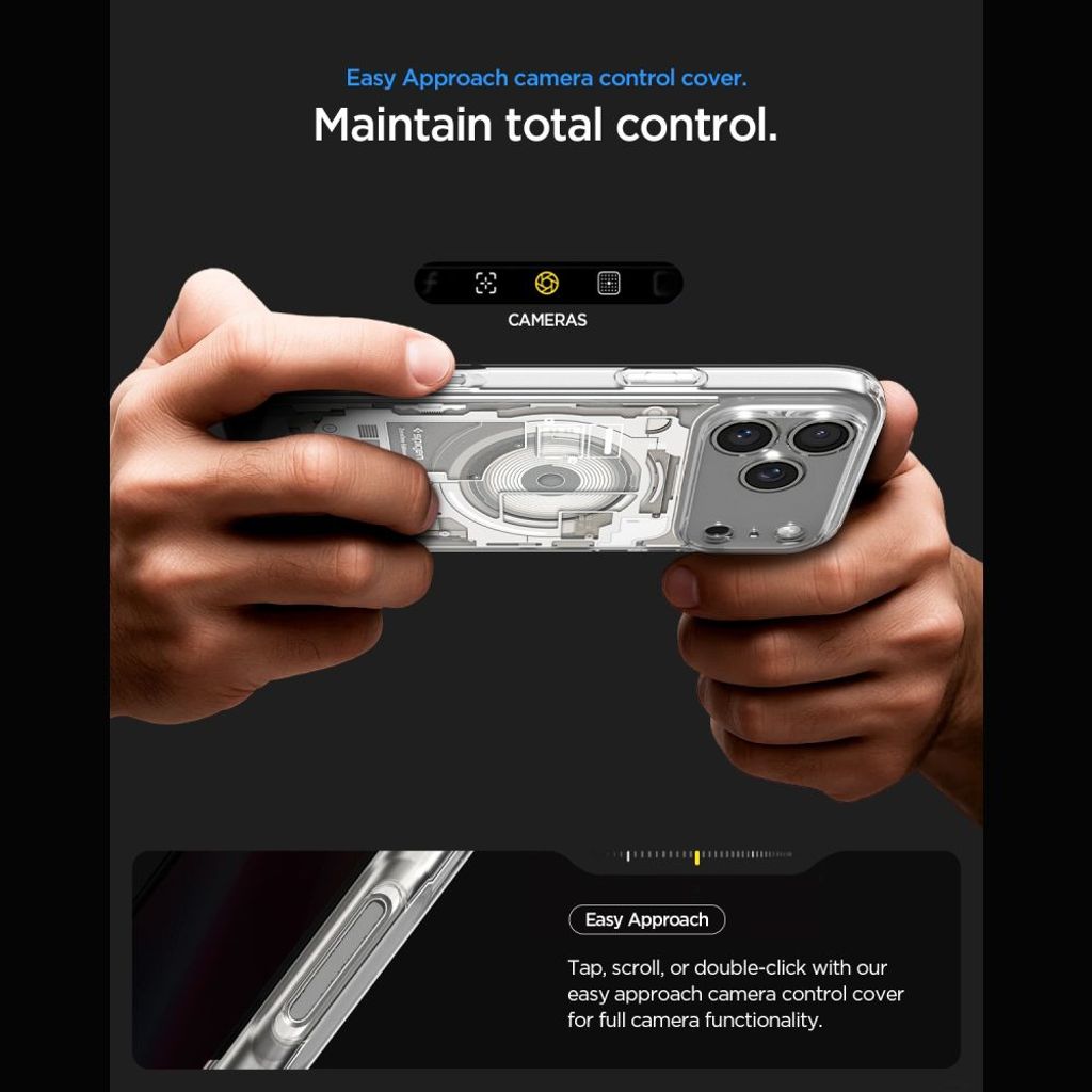 Spigen Ultra Hybrid MagSafe Zero One -kuori iPhone 18 Pro Max/17 Pro Max - Titaani
