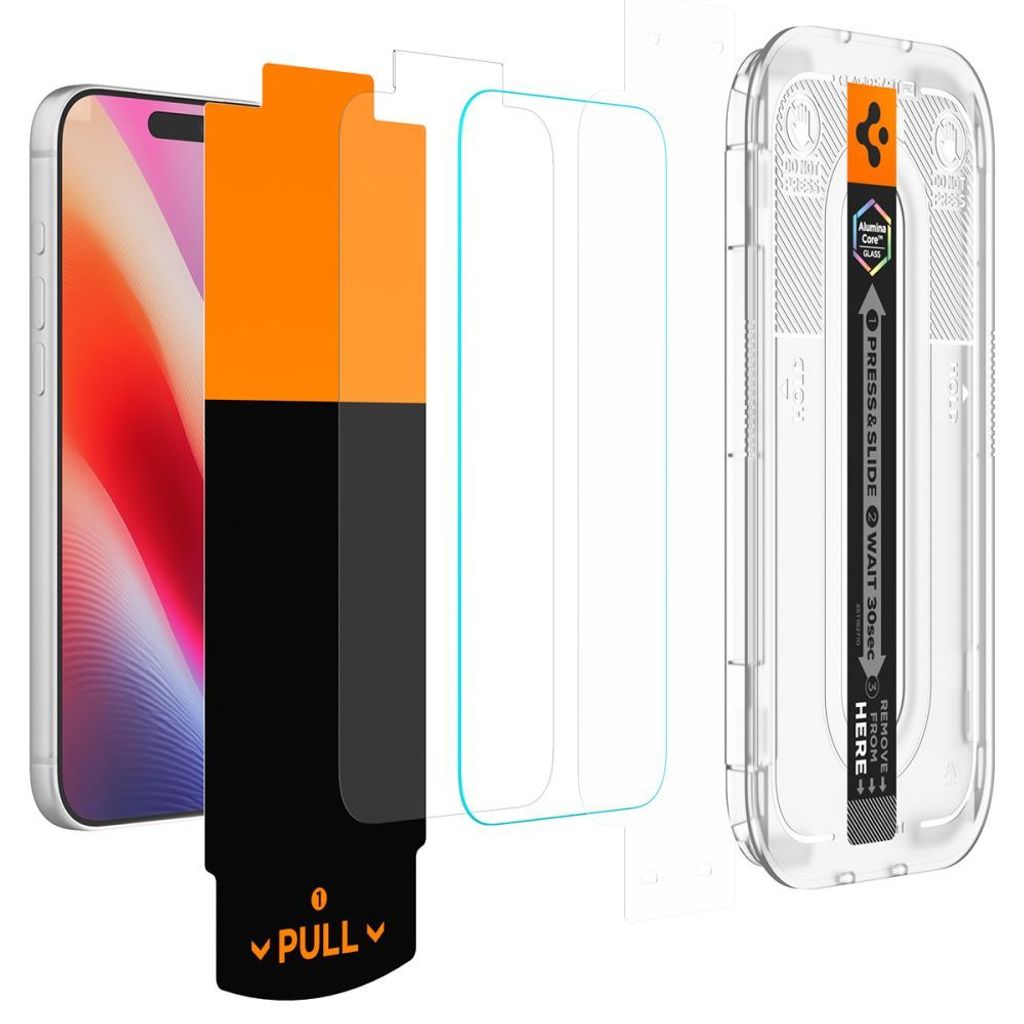 Spigen Glas.tR EZ Fit Pro HD AC Skærmbeskyttelse 2-Pak til iPhone 18 Pro/17 Pro/17/16 Pro