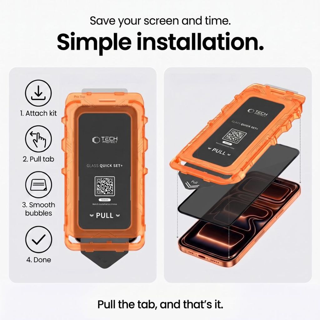 Tech-Protect Quick Set Spy+ Privacy Skärmskydd 2-pack till iPhone 18 Pro Max