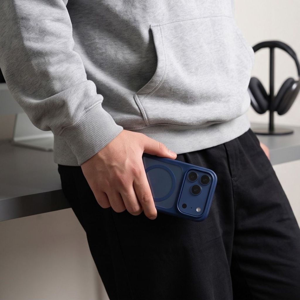 Tech-Protect MagOne CC MagSafe -kuori + 2x Näytönsuojalla till iPhone 18 Pro/17 Pro - Sininen