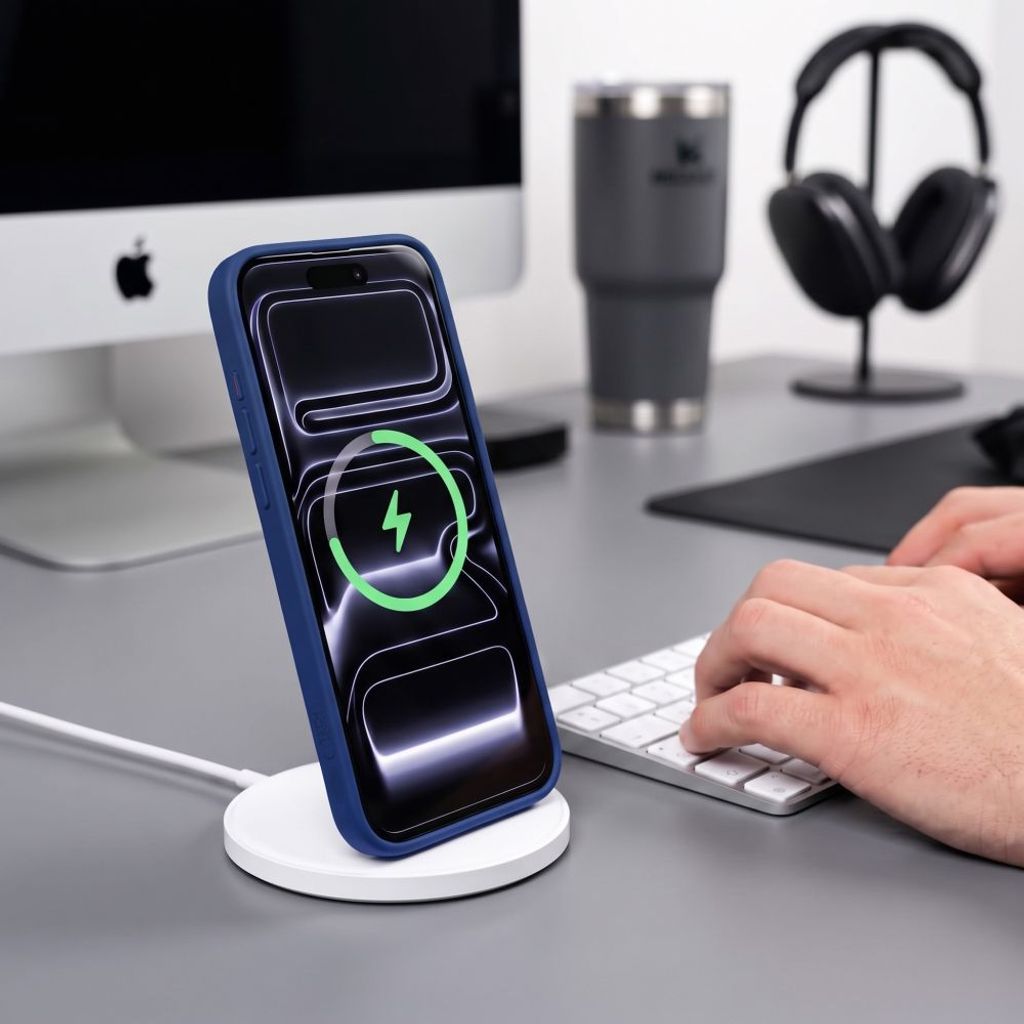 Tech-Protect MagOne CC MagSafe -kuori + 2x Näytönsuojalla till iPhone 18 Pro/17 Pro - Sininen