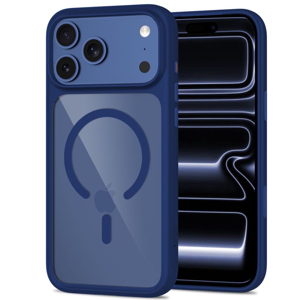 Tech-Protect MagOne CC MagSafe -kuori + 2x Näytönsuojalla iPhone 18 Pro Max/17 Pro Max - Sininen