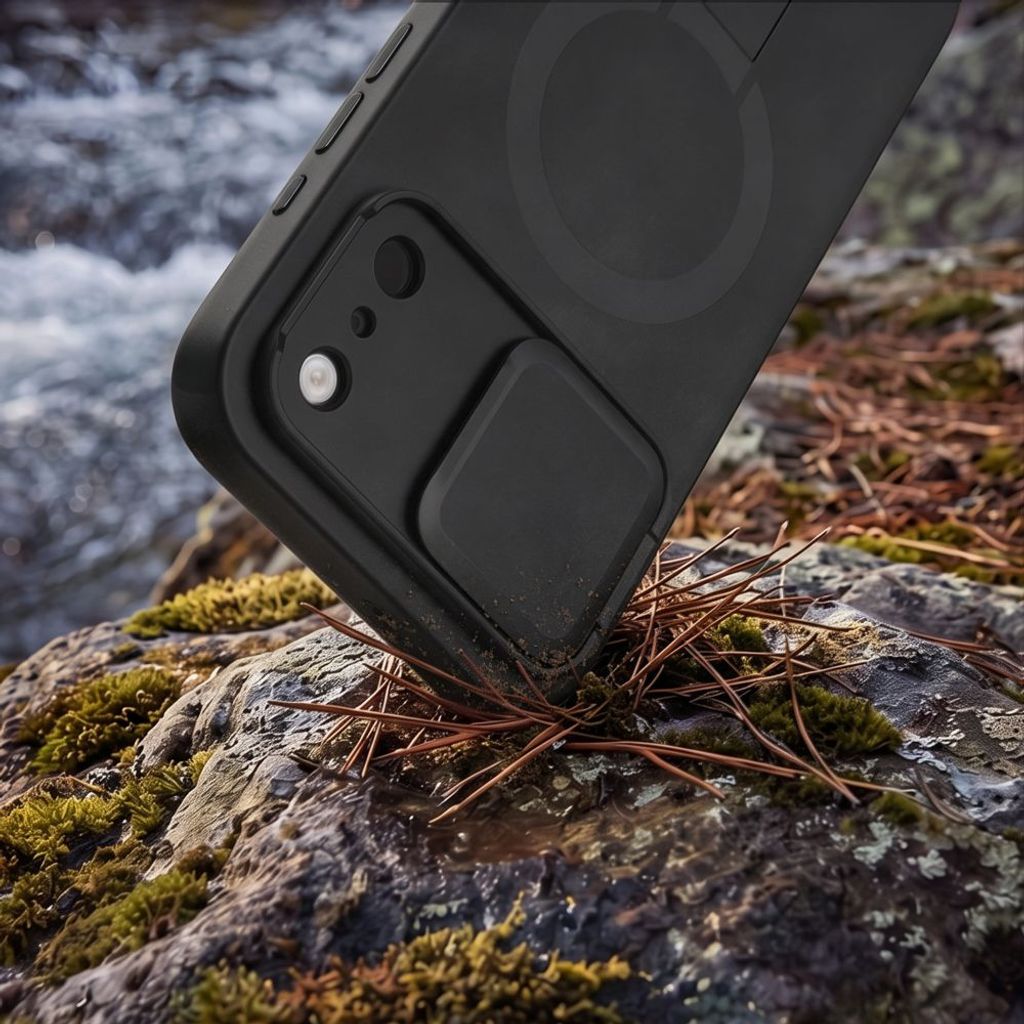 Tech-Protect Kevlar Aura MagSafe -kuori till iPhone 18 Pro/17 Pro - Musta