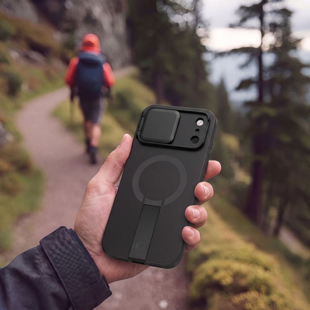 Tech-Protect Kevlar Aura MagSafe -kuori till iPhone 18 Pro/17 Pro - Musta