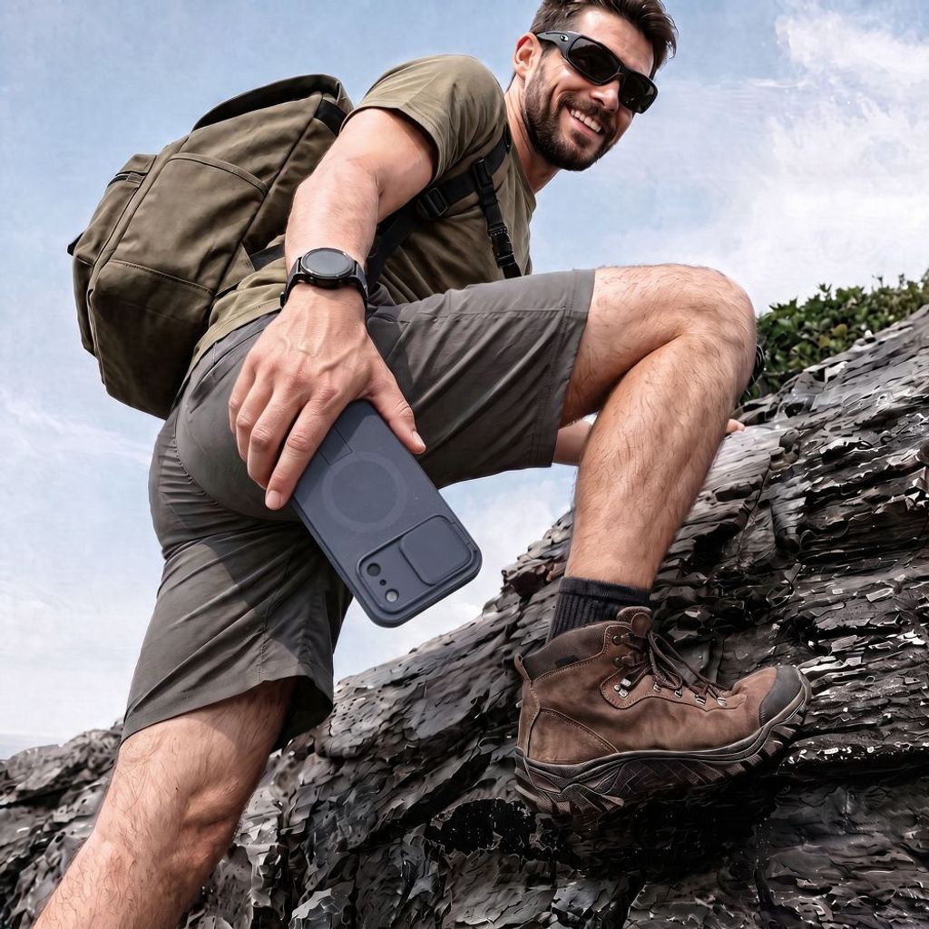 Tech-Protect Kevlar Aura MagSafe -kuori till iPhone 18 Pro/17 Pro - Sininen
