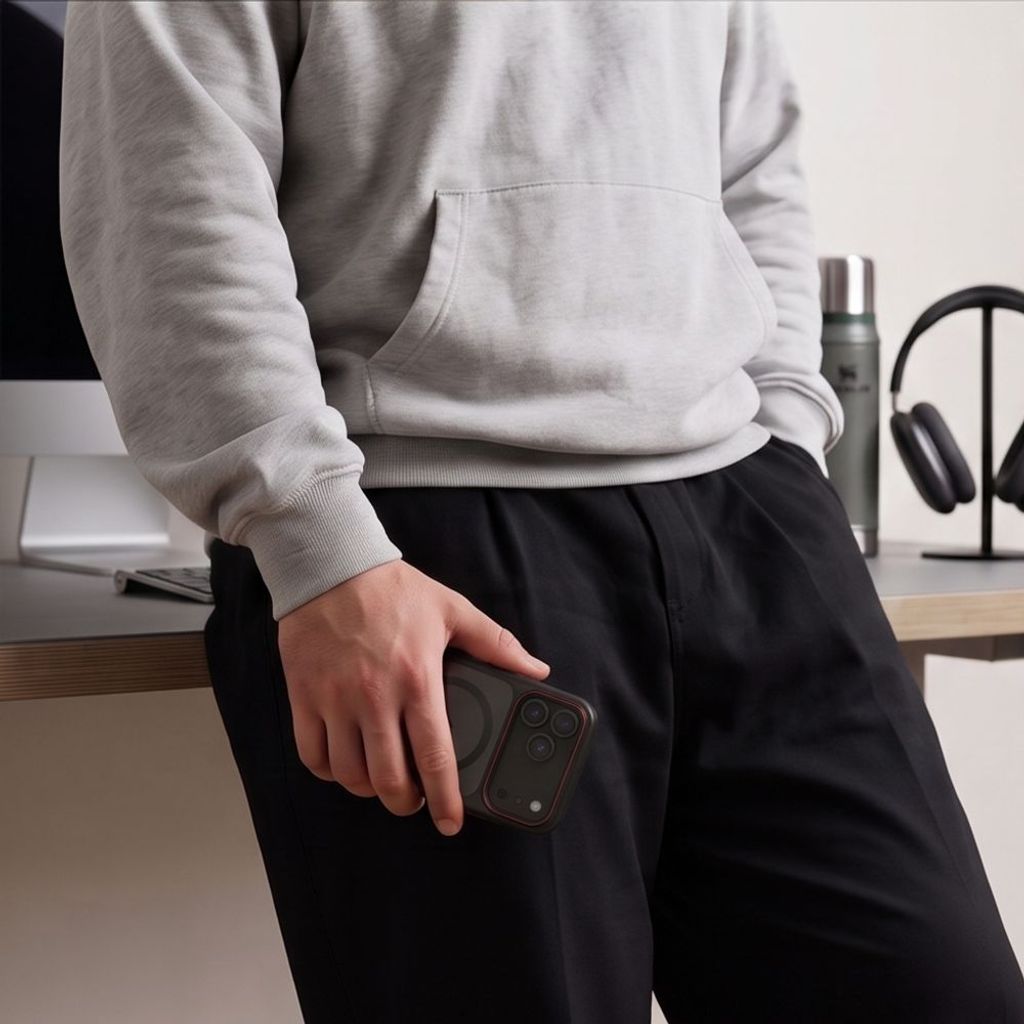 Tech-Protect MagCam MagSafe -kuori till iPhone 18 Pro/17 Pro - Musta/Punainen