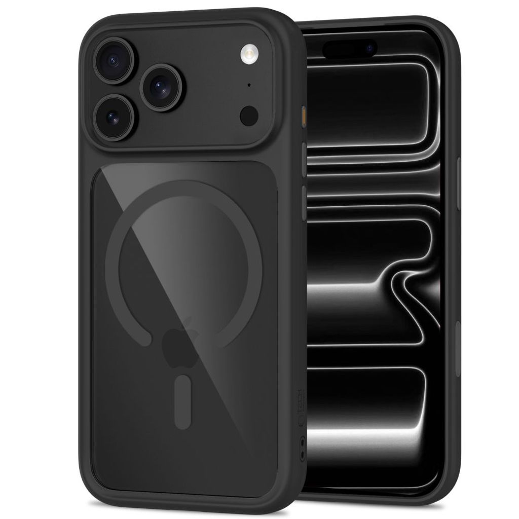 Tech-Protect MagOne CC MagSafe -kuori + 2x Näytönsuojalla till iPhone 18 Pro/17 Pro - Musta
