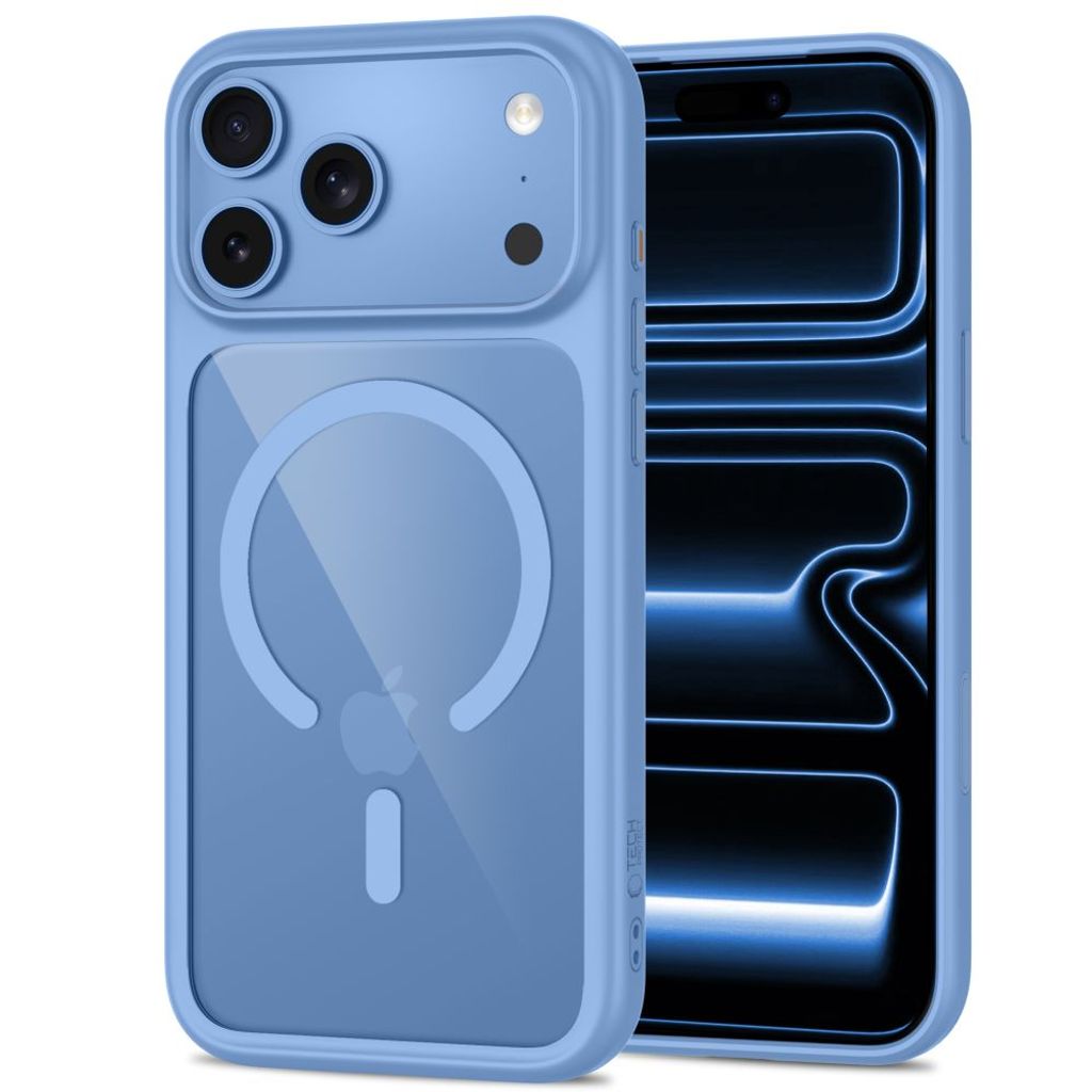 Tech-Protect MagOne CC MagSafe -kuori + 2x Näytönsuojalla iPhone 18 Pro Max/17 Pro Max - Sininen