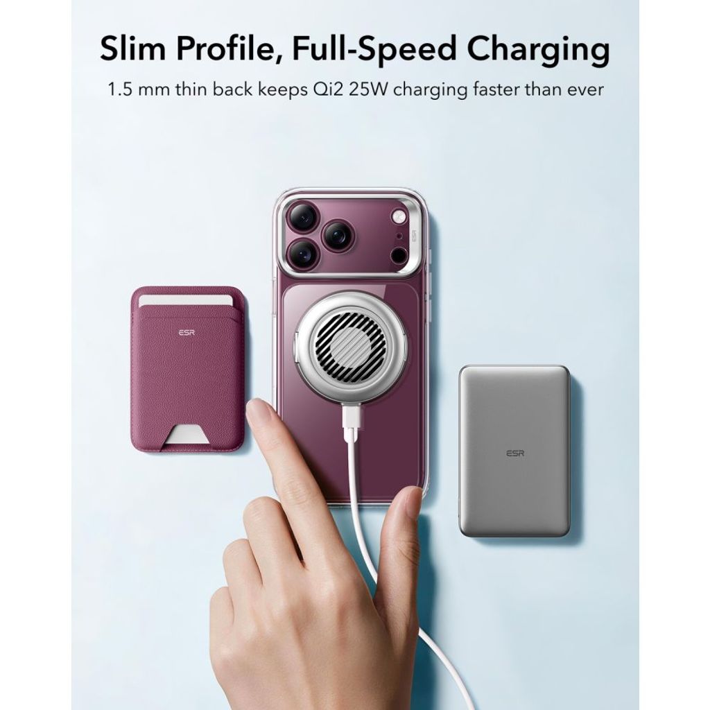 ESR Classic Hybrid Kickstand MagSafe -kuori till iPhone 18 Pro/17 Pro - Läpinäkyvä