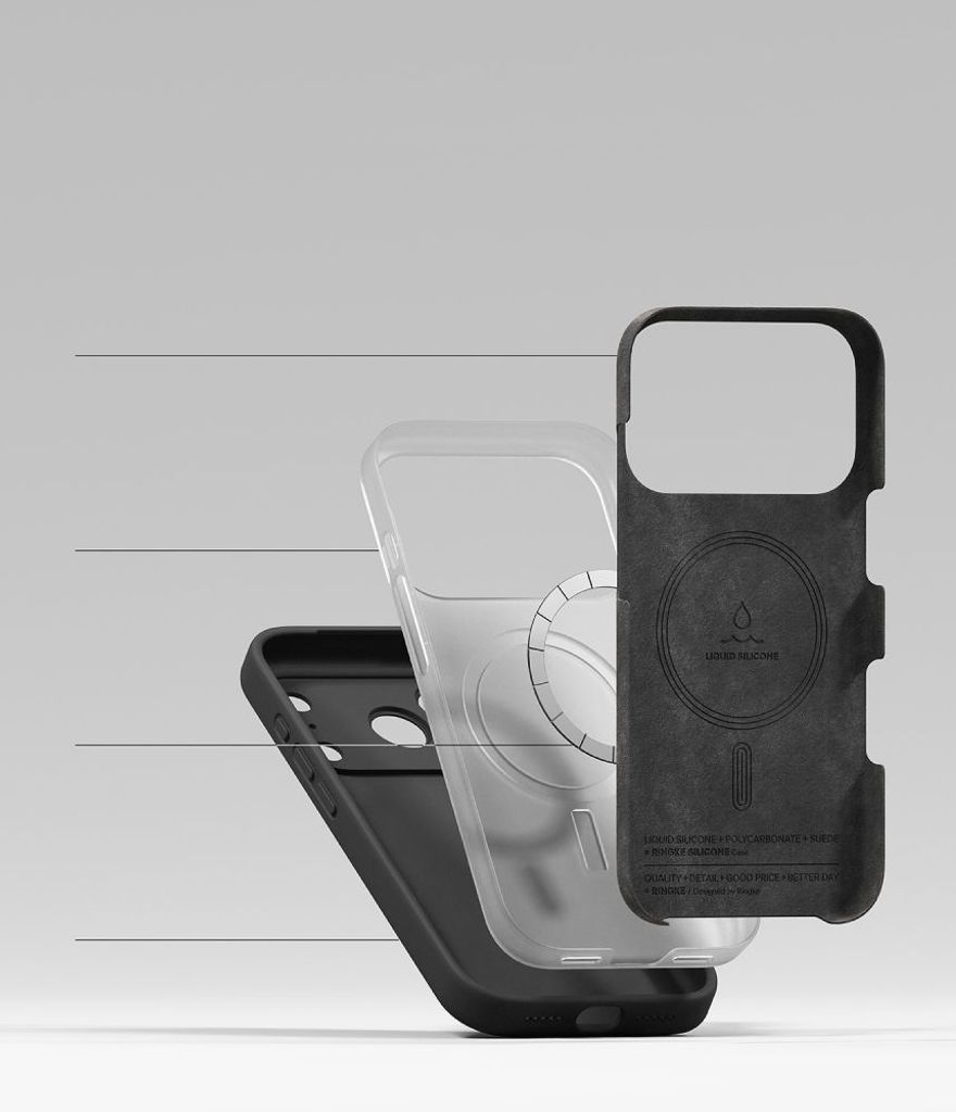 Ringke Silicone MagSafe Skal till iPhone 18 Pro Max - Svart