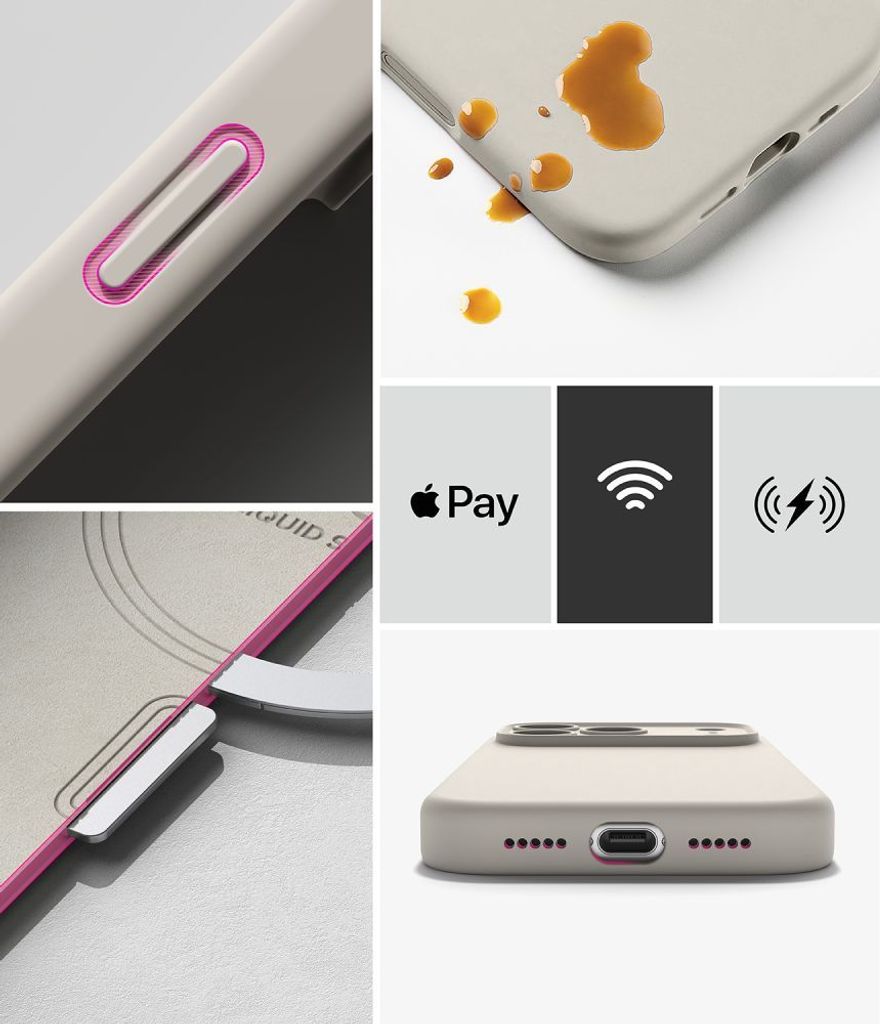 Ringke Silicone MagSafe -kuori till iPhone 18 Pro Max - Beige
