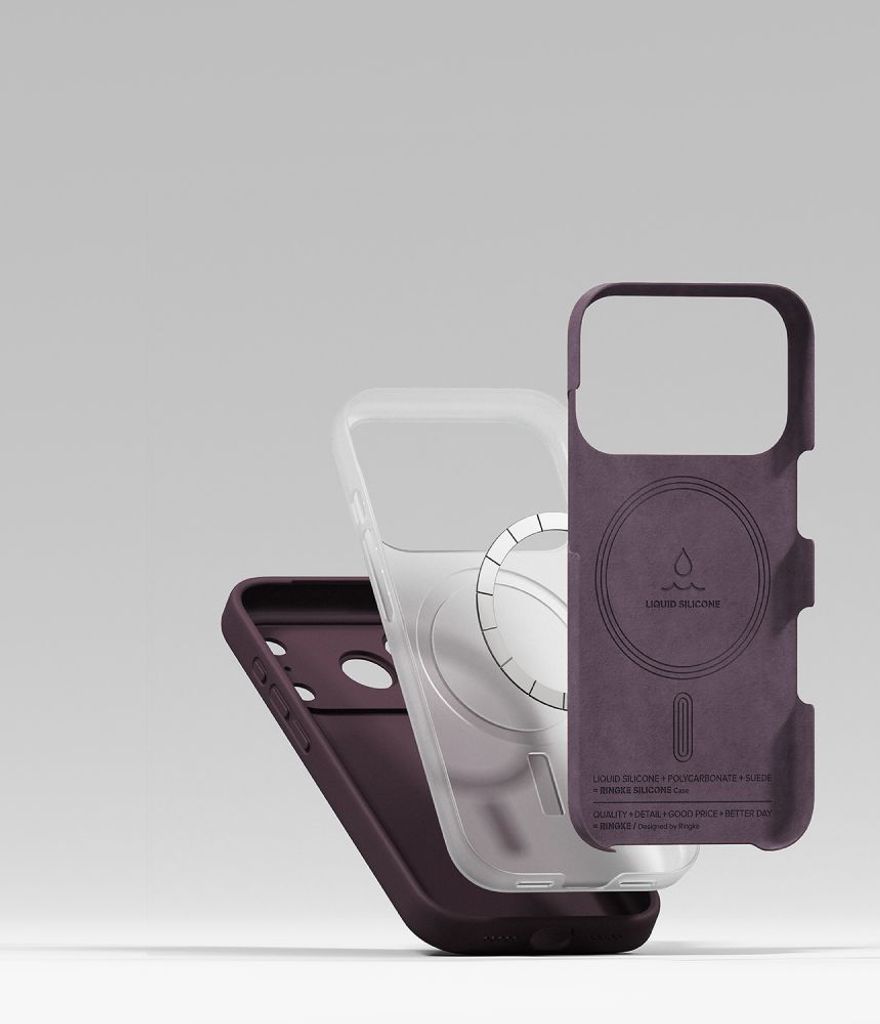 Ringke Silicone MagSafe -kuori till iPhone 18 Pro Max - Dark Cherry