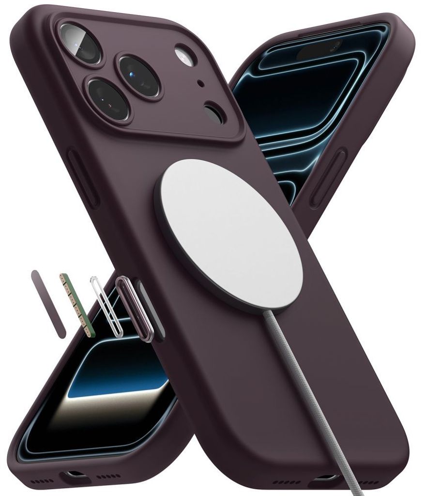 Ringke Silicone MagSafe -kuori till iPhone 18 Pro Max - Dark Cherry