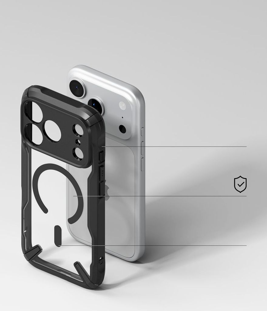 Ringke Fusion X MagSafe Cover til iPhone 18 Pro / 17 Pro - Sort