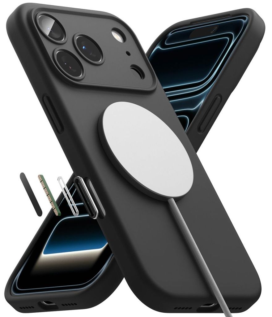 Ringke Silicone MagSafe -kuori till iPhone 18 Pro - Musta