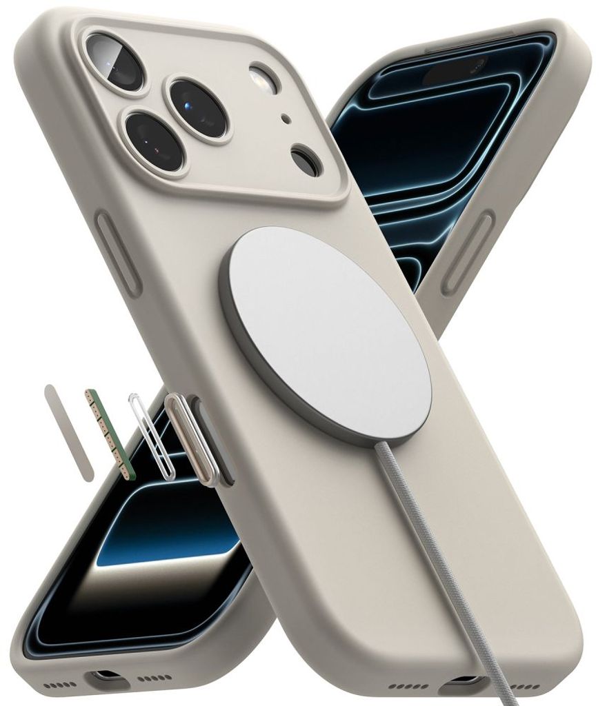 Ringke Silicone MagSafe -kuori till iPhone 18 Pro - Beige