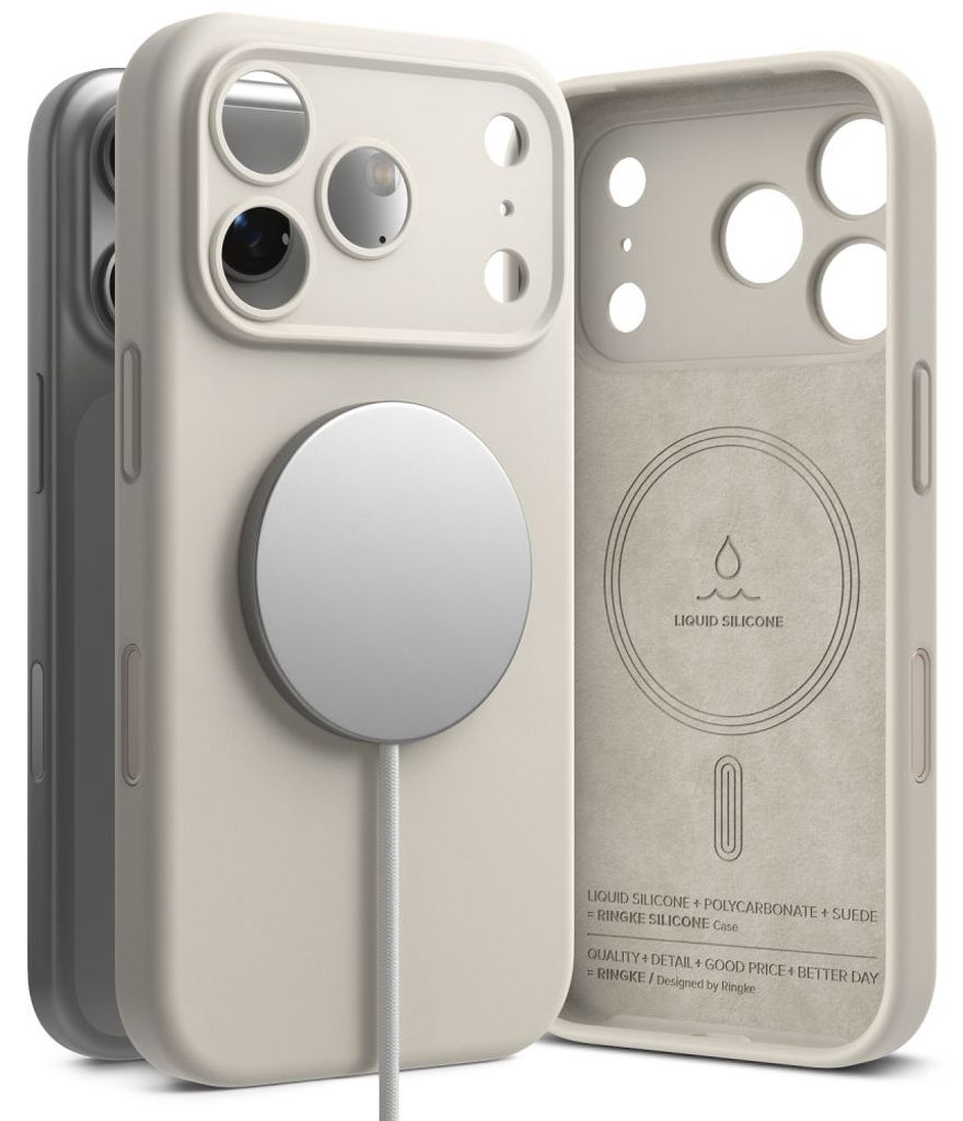 Ringke Silicone MagSafe -kuori till iPhone 18 Pro - Beige