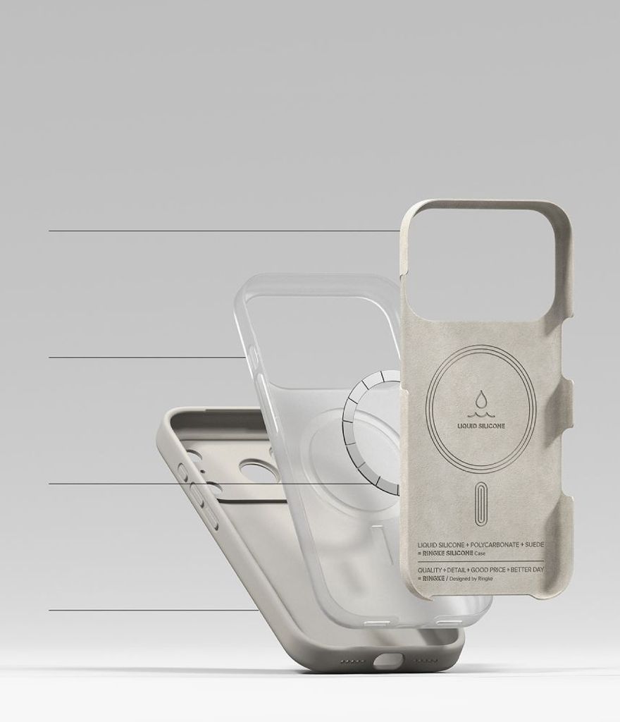 Ringke Silicone MagSafe -kuori till iPhone 18 Pro - Beige