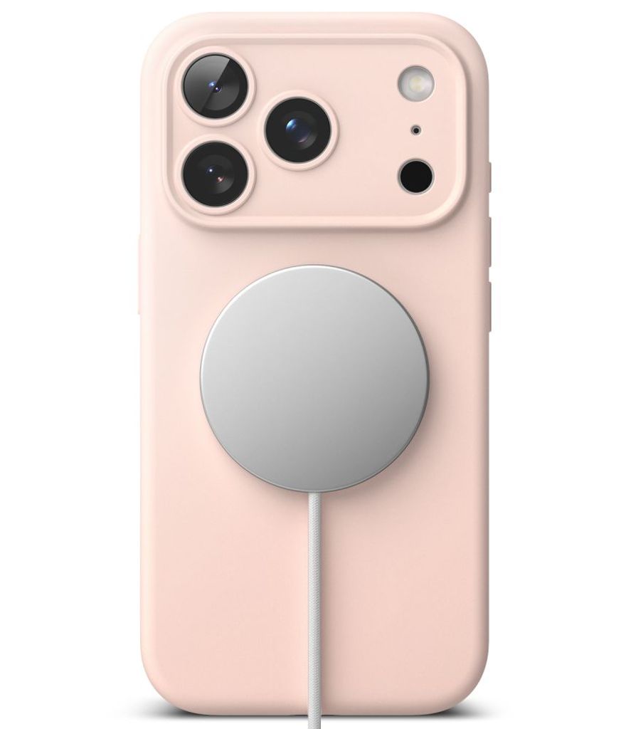 Ringke Silicone MagSafe -kuori till iPhone 18 Pro - Vaaleanpunainen