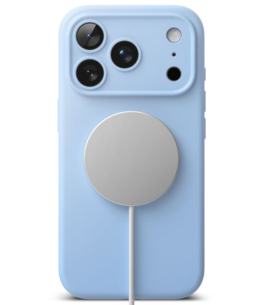 Ringke Silicone MagSafe -kuori till iPhone 18 Pro - Vaaleansininen
