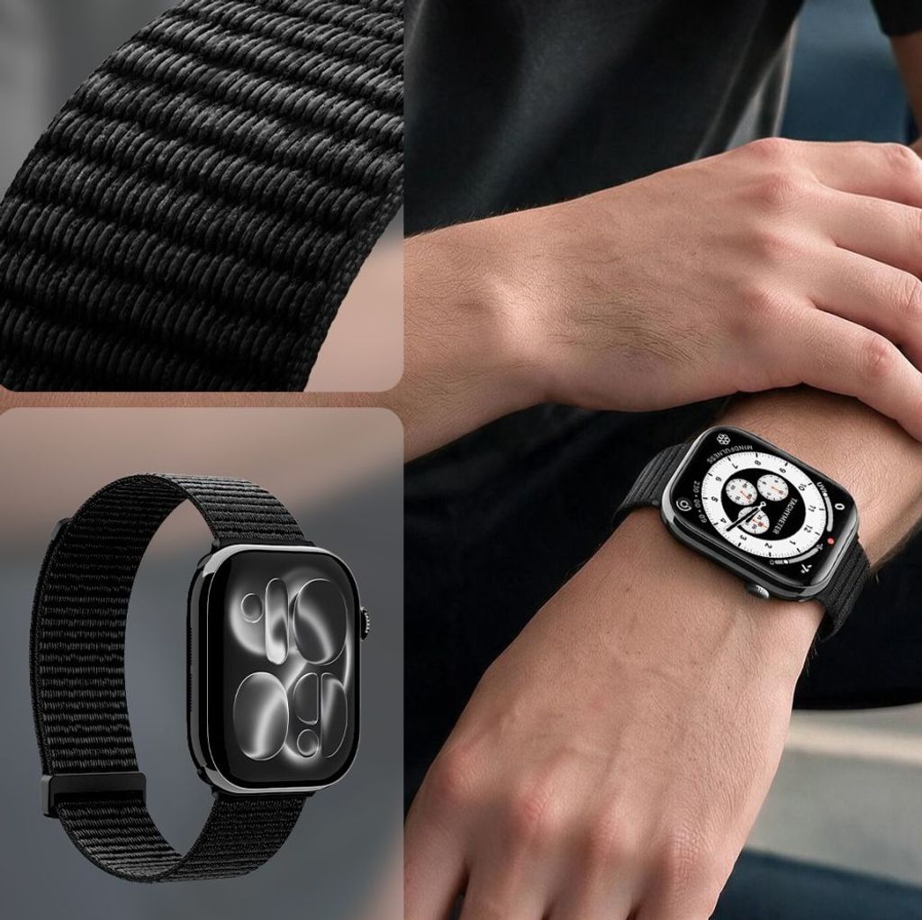 Spigen WBF01 Kellonranneke Apple Watch 44/45/46/49mm  - Musta
