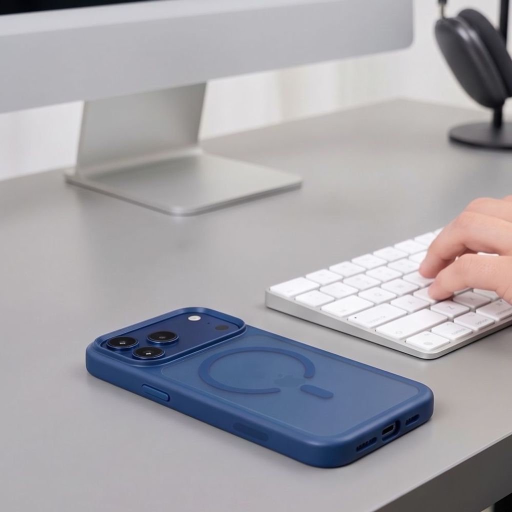 Tech-Protect Magmat MagSafe CC -kuori till iPhone 18 Pro/17 Pro - Sininen