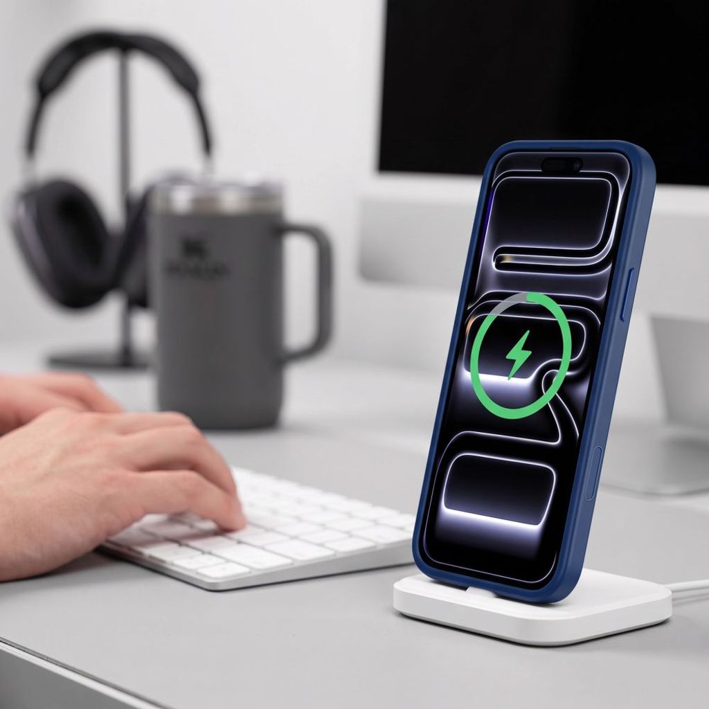 Tech-Protect Magmat MagSafe CC -kuori till iPhone 18 Pro/17 Pro - Sininen