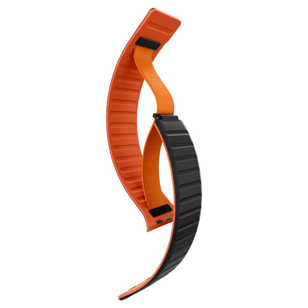 Spigen Athlex Air M Kockarmband till Apple Watch 44/45/46/49mm - Svart/Orange
