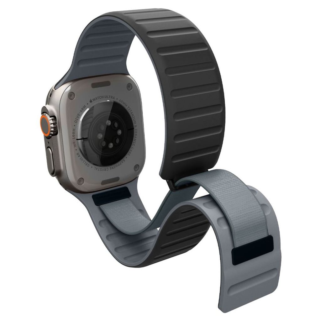 Spigen Athlex Air M Kellonranneke Apple Watch 44/45/46/49mm - Musta/Harmaa