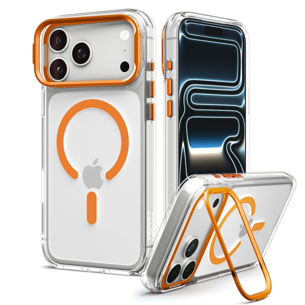 Spigen Ultra Hybrid Optik S MagSafe -kuori iPhone 18 Pro Max/17 Pro Max - Oranssi