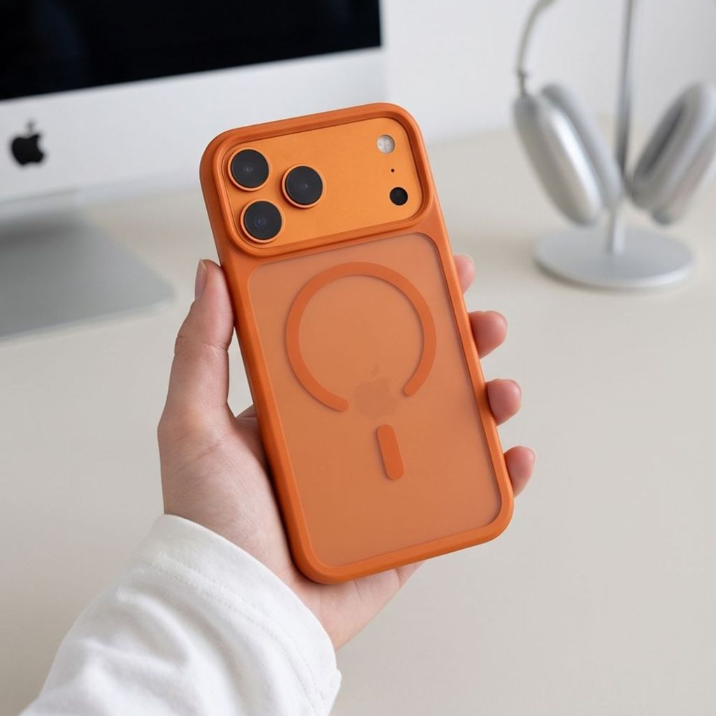 Tech-Protect Magmat MagSafe CC -kuori till iPhone 18 Pro/17 Pro - Oranssi