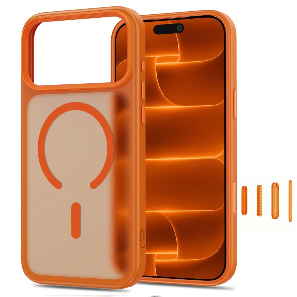 Tech-Protect Magmat MagSafe CC -kuori till iPhone 18 Pro/17 Pro - Oranssi