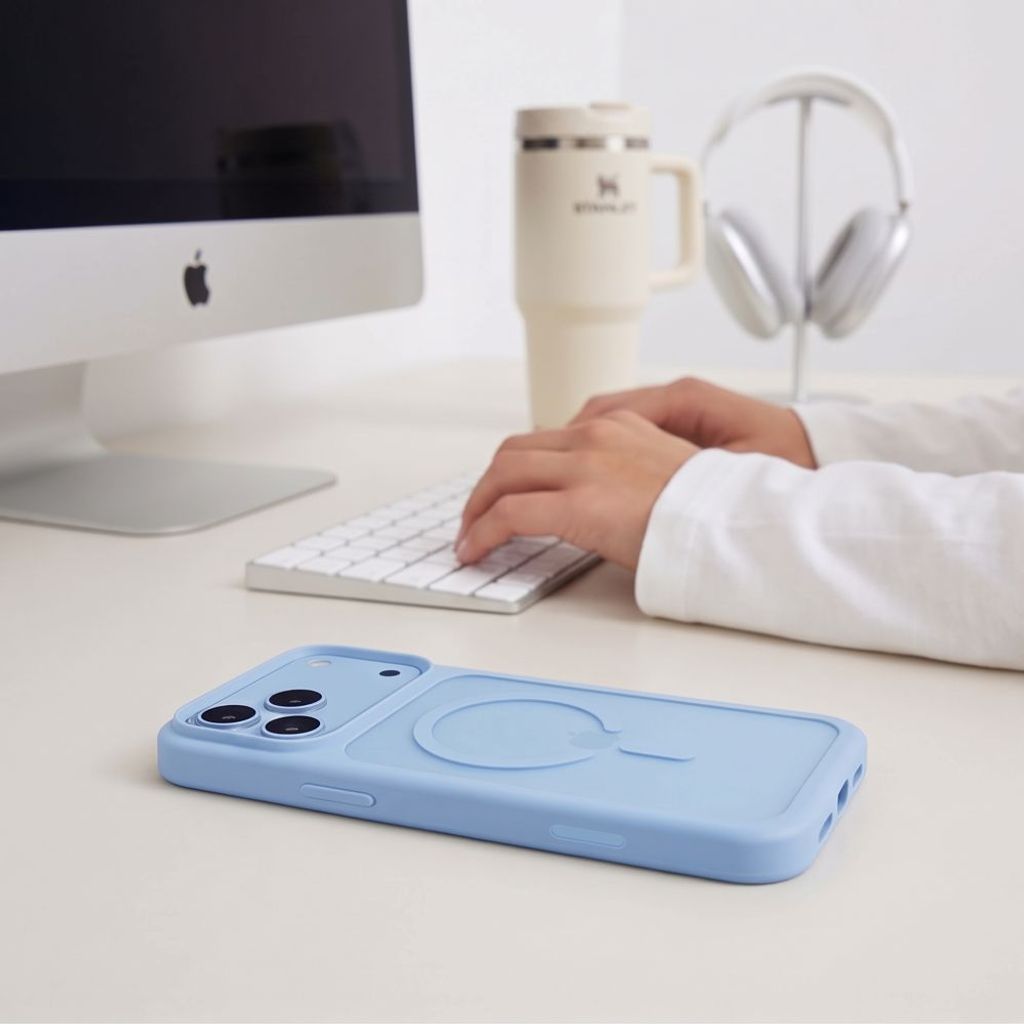 Tech-Protect Magmat MagSafe CC -kuori till iPhone 18 Pro/17 Pro - Vaaleansininen