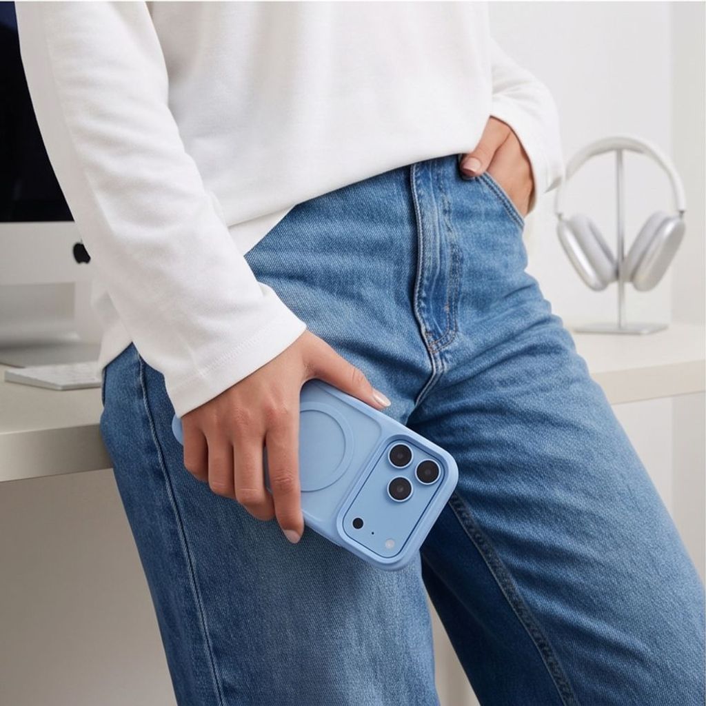 Tech-Protect Magmat MagSafe CC -kuori till iPhone 18 Pro/17 Pro - Vaaleansininen