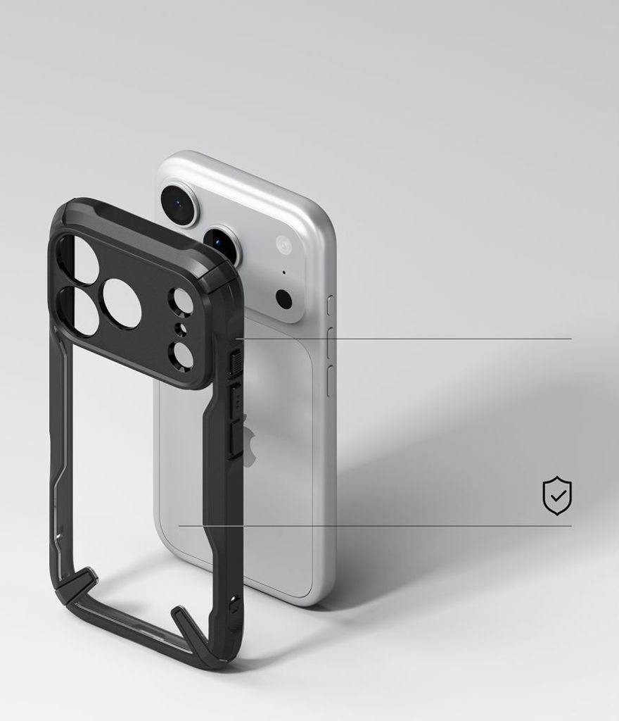 Ringke Fusion X Cover til iPhone 18 Pro Max / 17 Pro Max - Sort