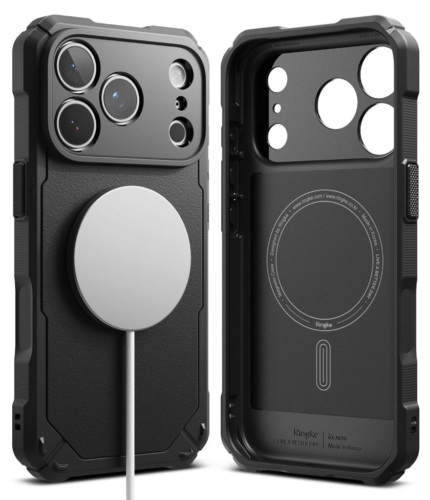 Ringke Rugged Gear MagSafe Cover til iPhone 18 Pro Max / 17 Pro Max - Sort