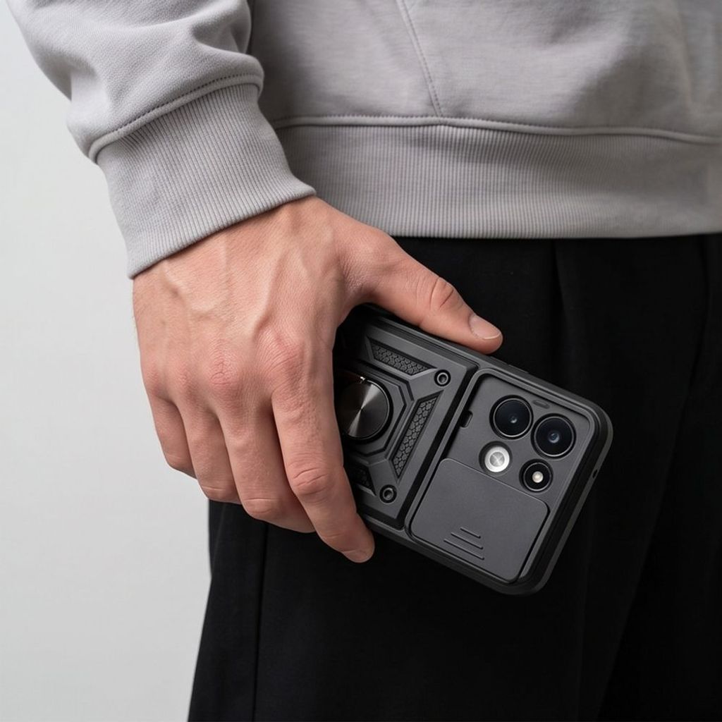 Tech-Protect CamShield Pro -kuori till Xiaomi Redmi 17 - Musta