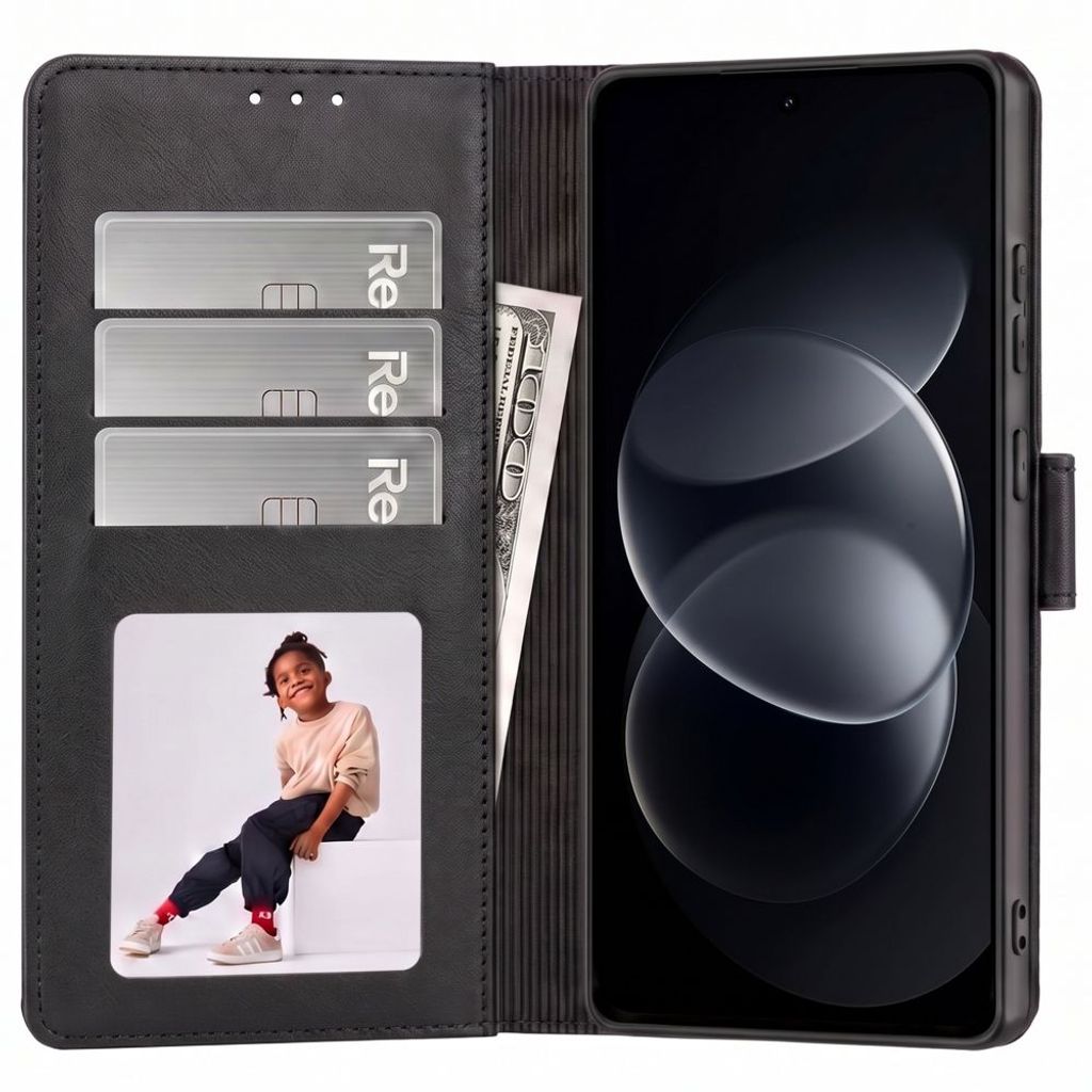 Tech-Protect Wallet -kotelo till Xiaomi Redmi Note 17 Pro Max 5G - Musta
