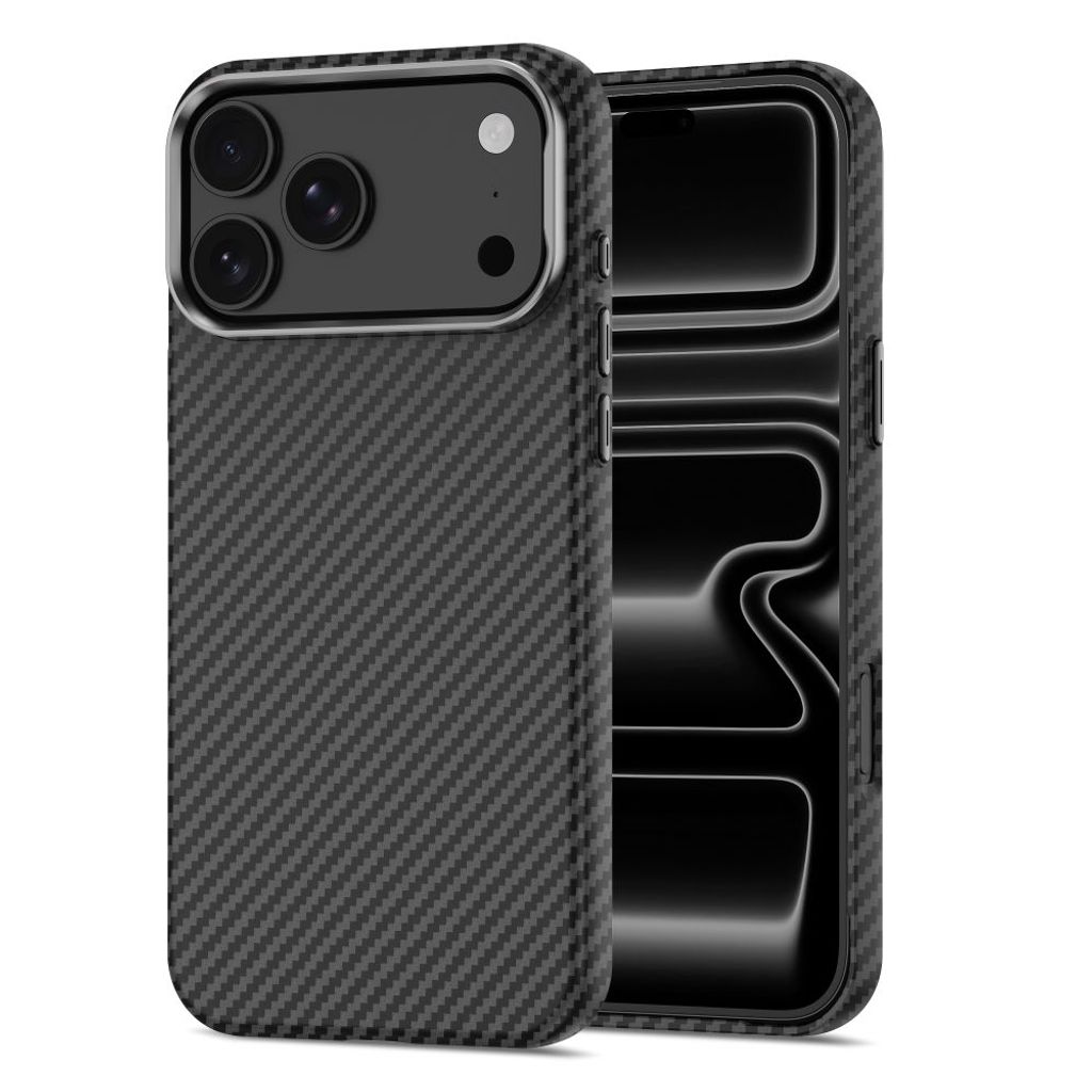 Tech-Protect Ion Carbon MagSafe -kuori till iPhone 18 Pro Max/17 Pro Max - Musta