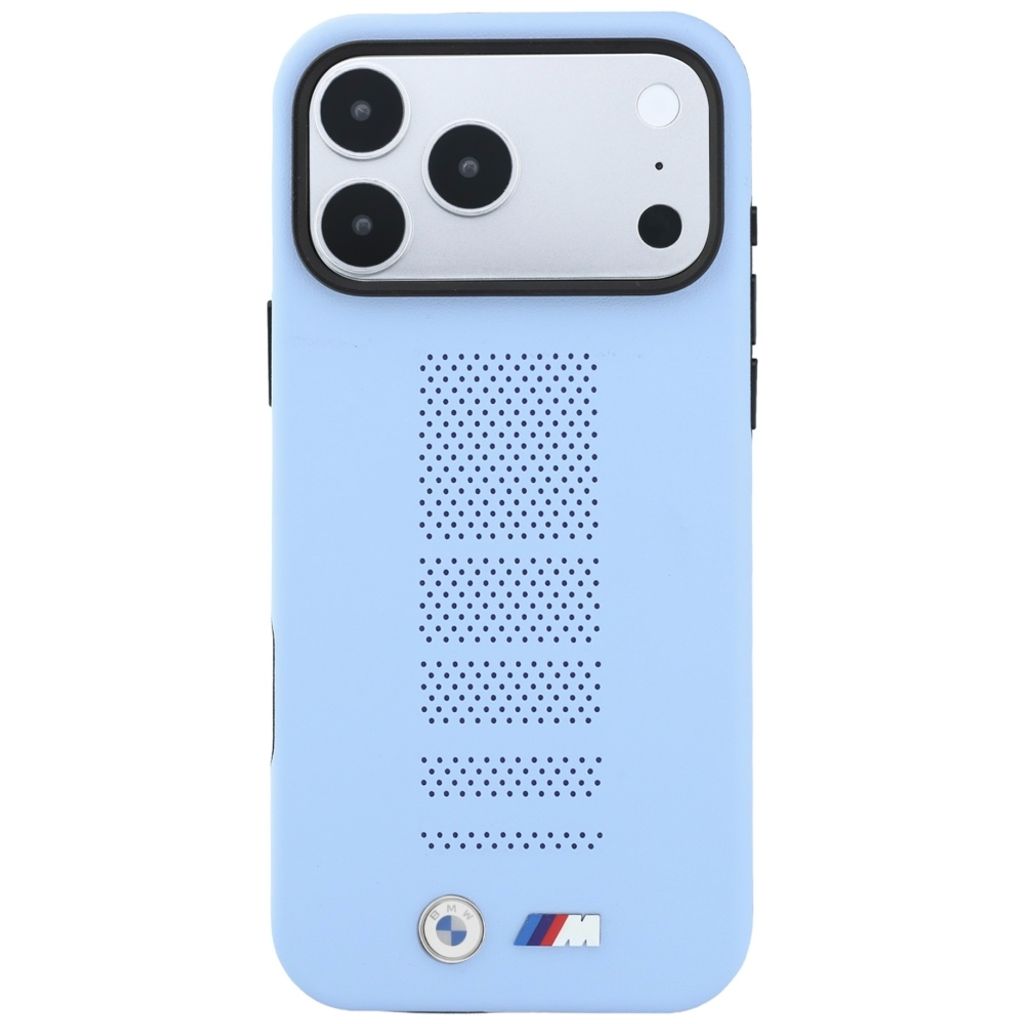 BMW M Blue Perfo Metal Logo MagSafe -kuori till iPhone 18 Pro/17 Pro - Sininen