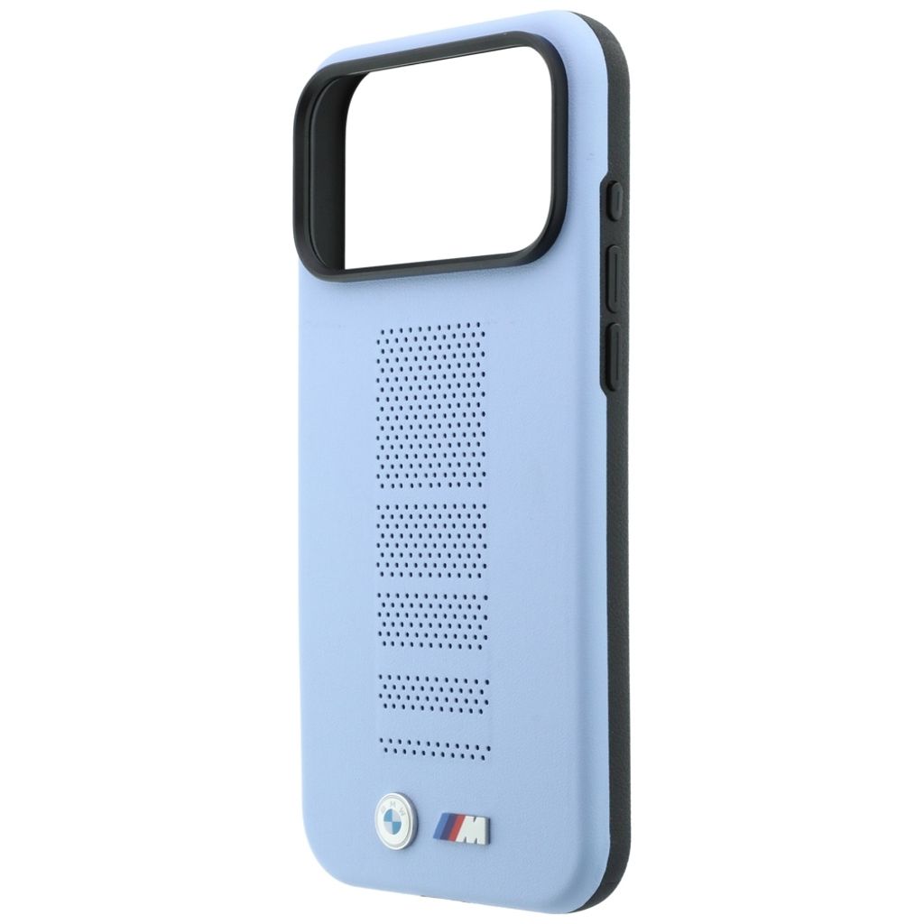 BMW M Blue Perfo Metal Logo MagSafe -kuori till iPhone 18 Pro/17 Pro - Sininen