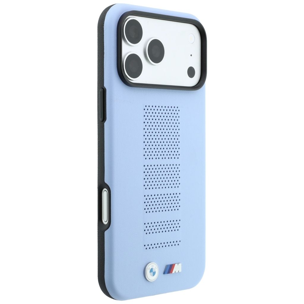 BMW M Blue Perfo Metal Logo MagSafe -kuori till iPhone 18 Pro/17 Pro - Sininen